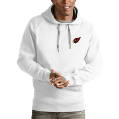 Arizona Cardinals Antigua Logo Victory Pullover Hoodie White