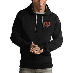 Chicago Bears Antigua Logo Victory Pullover Hoodie Black