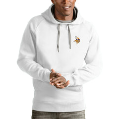 Minnesota Vikings Antigua Logo Victory Pullover Hoodie White