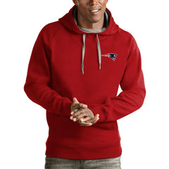 New England Patriots Antigua Logo Victory Pullover Hoodie Red