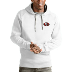 San Francisco 49ers Antigua Logo Victory Pullover Hoodie White