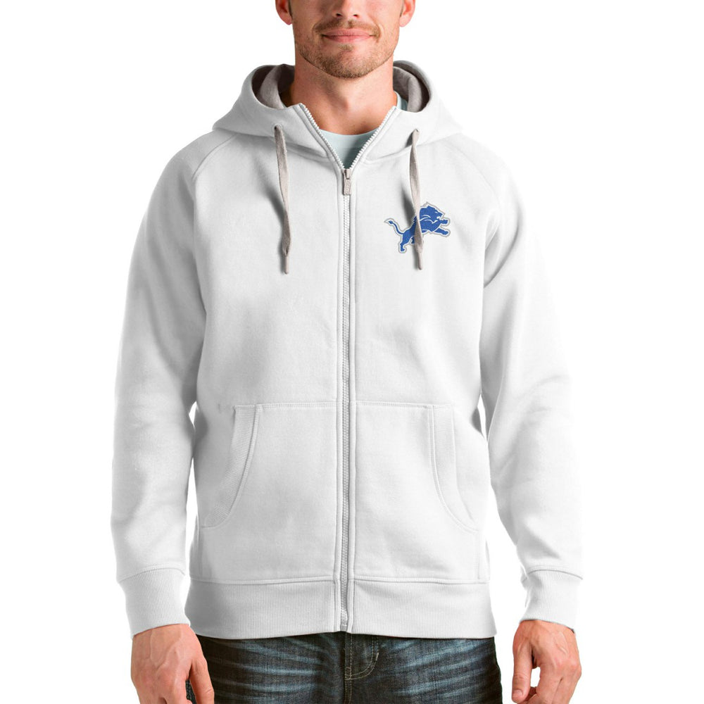 Detroit Lions Antigua Victory Full-Zip Hoodie White