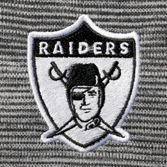Las Vegas Raiders Antigua Throwback Cycle Quarter-Zip Jacket Black/Heathered Gray