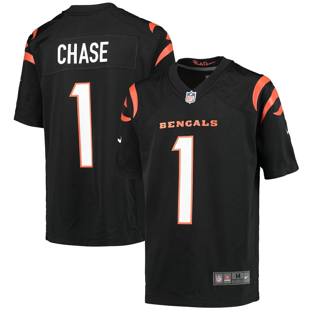 Nike Ja'Marr Chase Cincinnati Bengals Youth Game Jersey Black