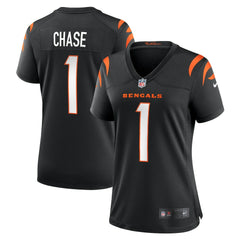 Nike Ja'Marr Chase Cincinnati Bengals Women's Game Jersey Black
