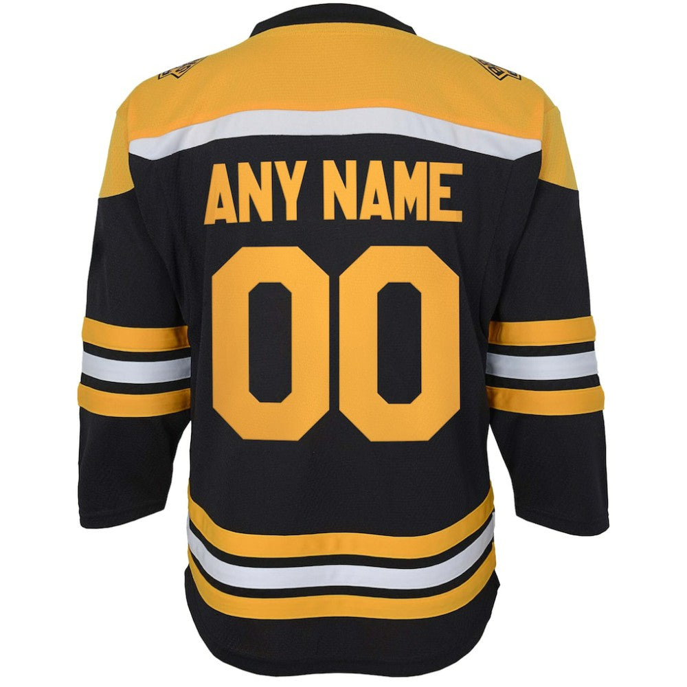 Boston Bruins Youth Home Replica Custom Jersey - Black - NHL 4328536