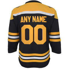 Boston Bruins Youth Home Replica Custom Jersey - Black - NHL 4328536