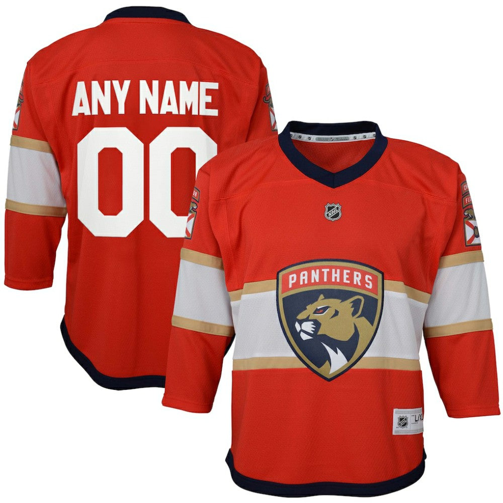 Florida Panthers Youth Home Replica Custom Jersey - Red - NHL 4328541