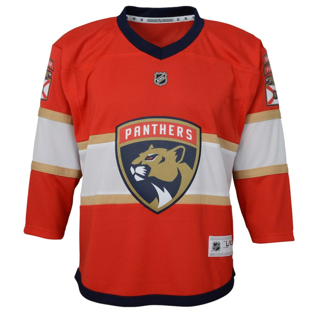 Florida Panthers Youth Home Replica Custom Jersey - Red - NHL 4328541