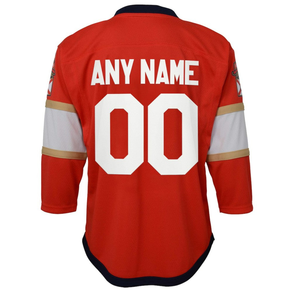 Florida Panthers Youth Home Replica Custom Jersey - Red - NHL 4328541