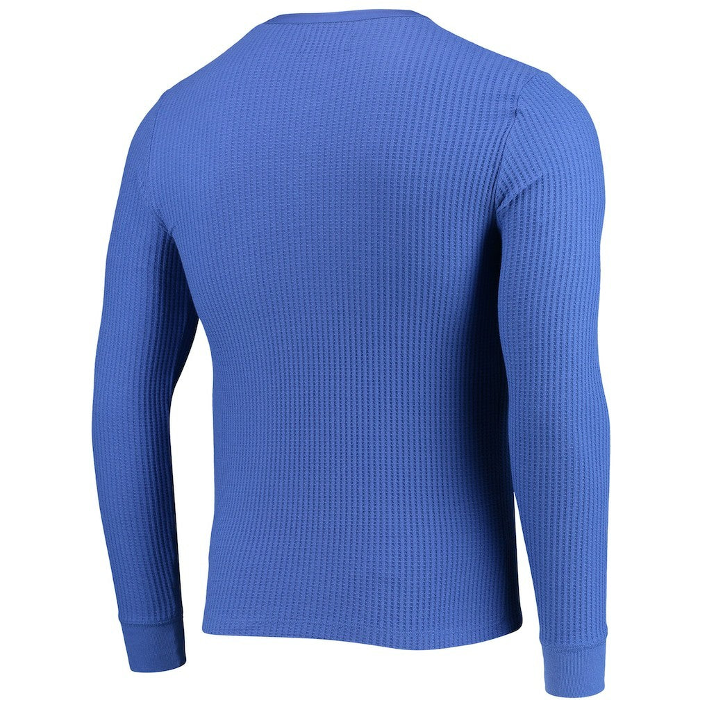 New England Patriots Junk Food Thermal Henley Long Sleeve T-Shirt Royal