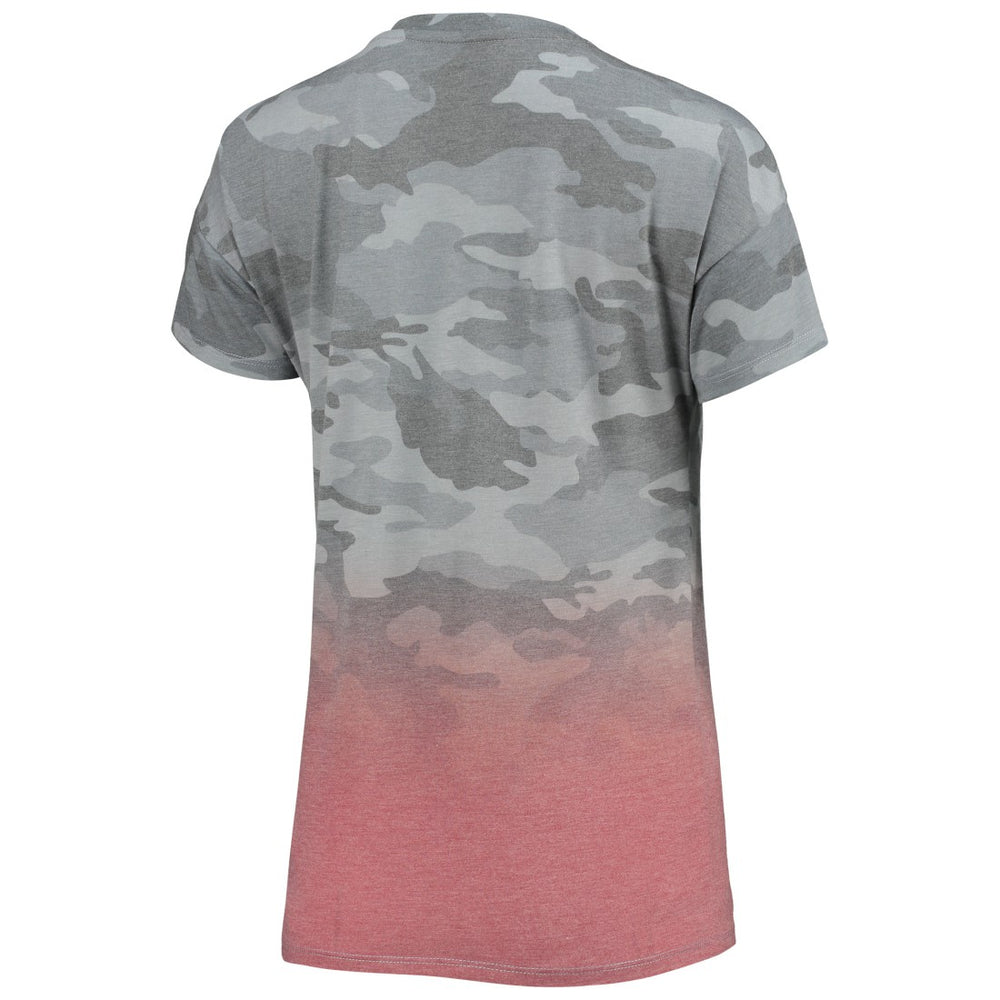 Tampa Bay Buccaneers Juniors Beth Camo Dip-Dye T-Shirt Gray/Red