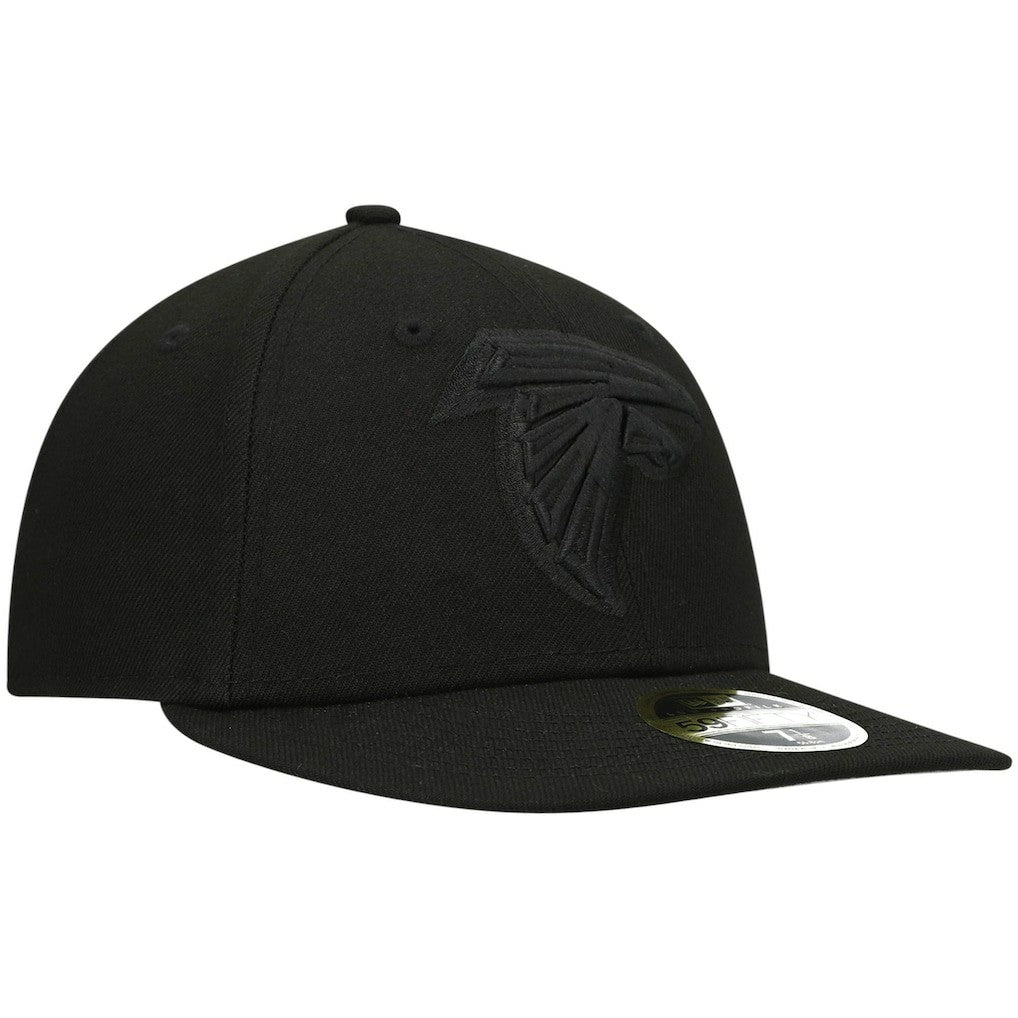 Atlanta Falcons New Era Black on Black Low Profile 59FIFTY II Fitted Hat Black