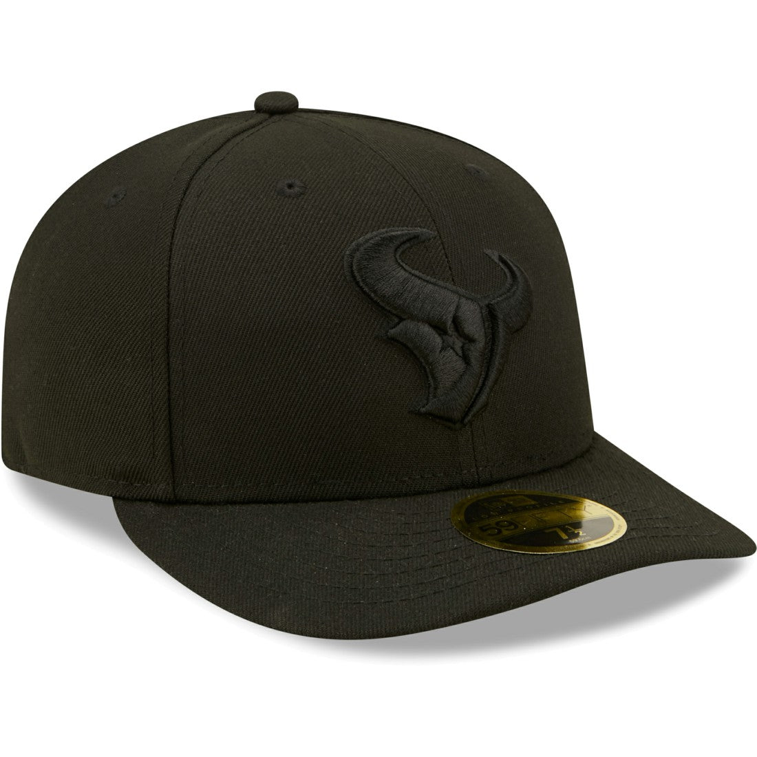 Houston Texans New Era Black on Black Low Profile 59FIFTY II Fitted Hat Black