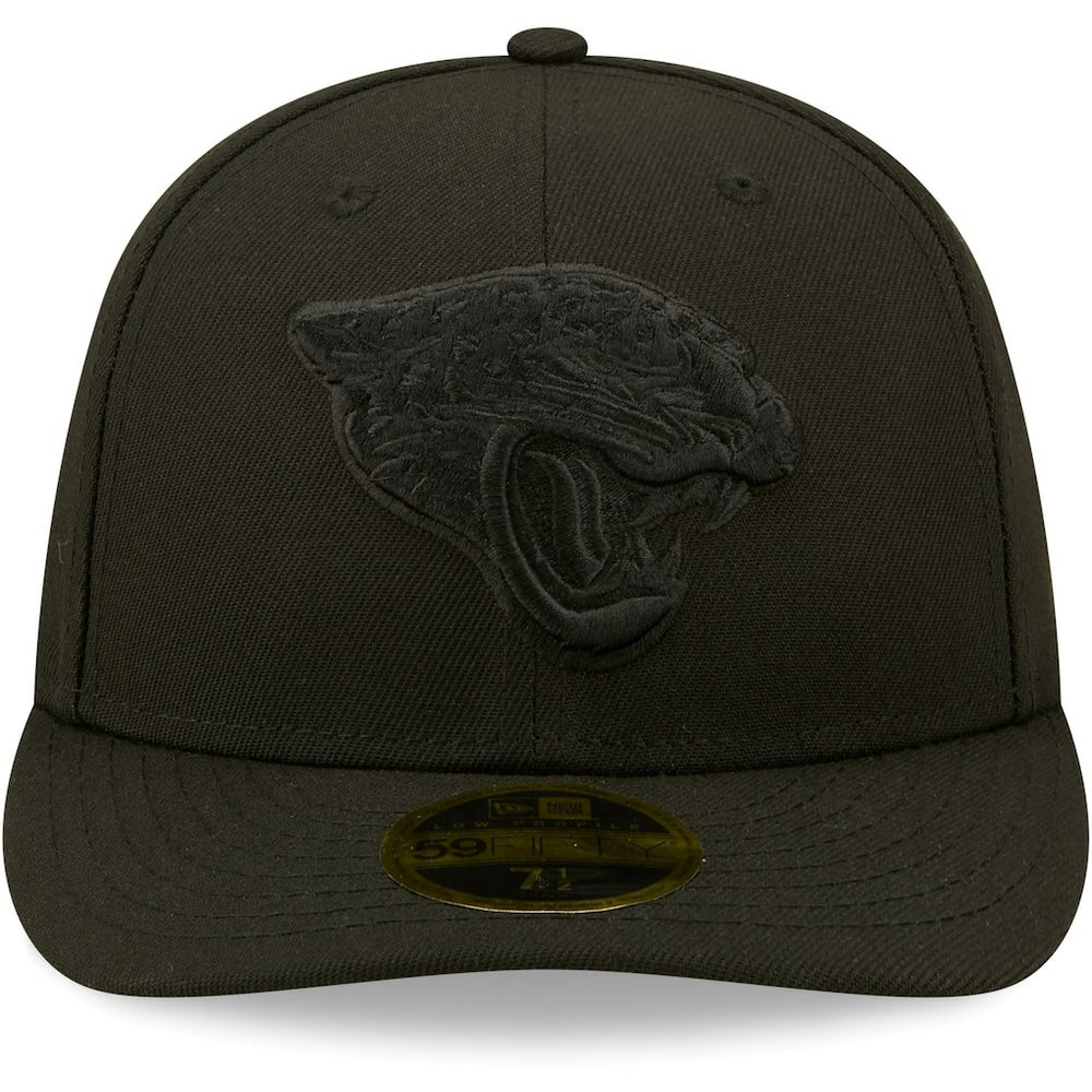 Jacksonville Jaguars New Era Black on Black Low Profile 59FIFTY II Fitted Hat Black
