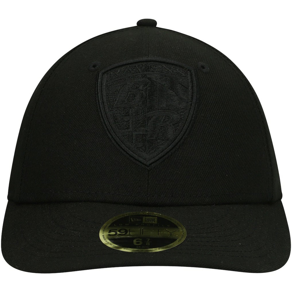 Baltimore Ravens New Era Black on Black Low Profile 59FIFTY II Fitted Hat Black