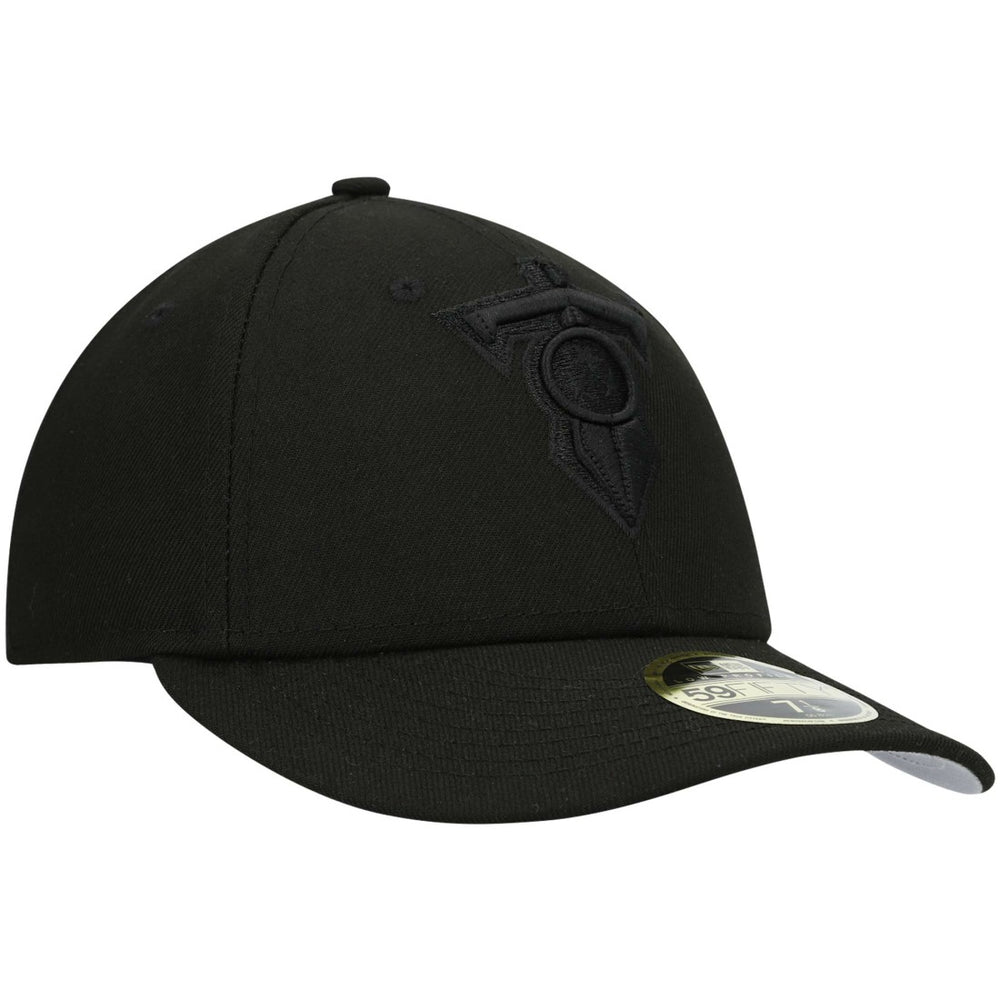 Tennessee Titans New Era Alternate Logo Black on Black Low Profile 59FIFTY II Fitted Hat Black