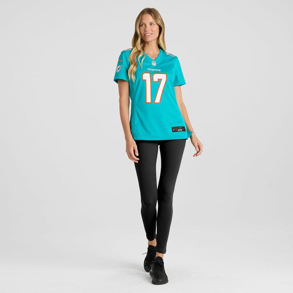 Nike Jaylen Waddle Miami Dolphins Women's Game Player Jersey Aqua
