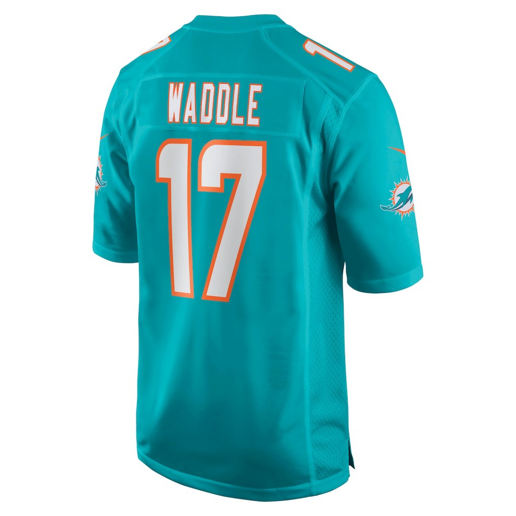 Nike Jaylen Waddle Miami Dolphins Game Player Jersey Aqua