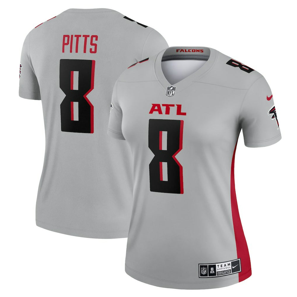 Nike Kyle Pitts Sr. Atlanta Falcons Women's Inverted Legend Player Performance Top Gray