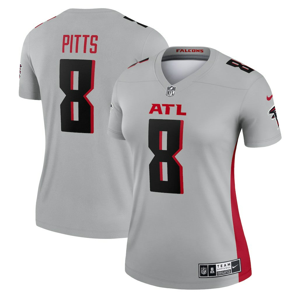 Nike Kyle Pitts Sr. Atlanta Falcons Women's Inverted Legend Player Performance Top Gray