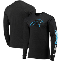 Carolina Panthers Starter Halftime Long Sleeve T-Shirt Heathered Black