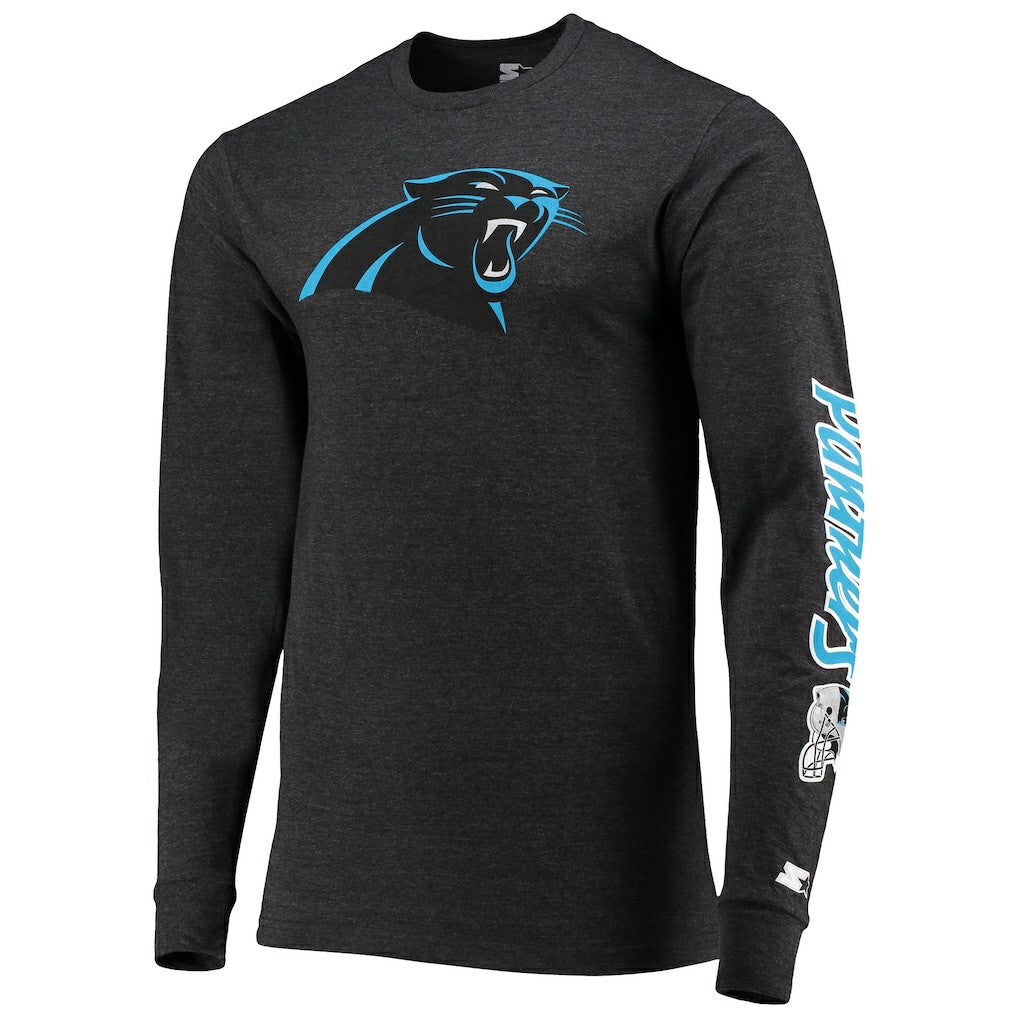 Carolina Panthers Starter Halftime Long Sleeve T-Shirt Heathered Black