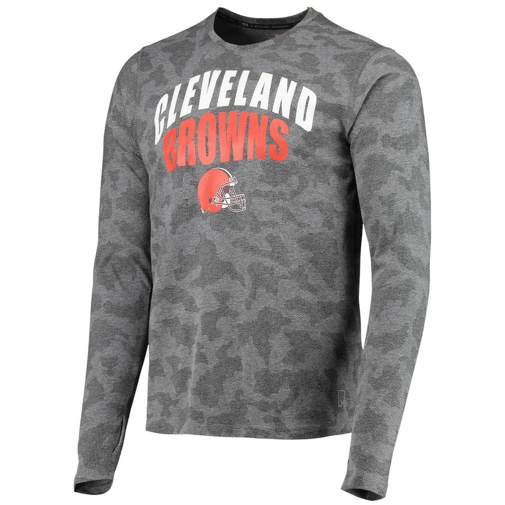 Cleveland Browns MSX by Michael Strahan Camo Performance Long Sleeve T-Shirt Black