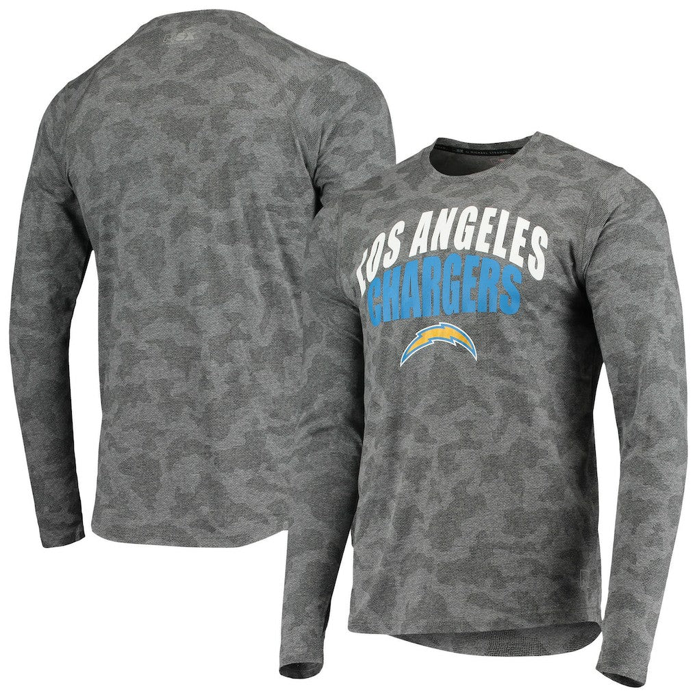 Los Angeles Chargers MSX by Michael Strahan Camo Performance Long Sleeve T-Shirt Black