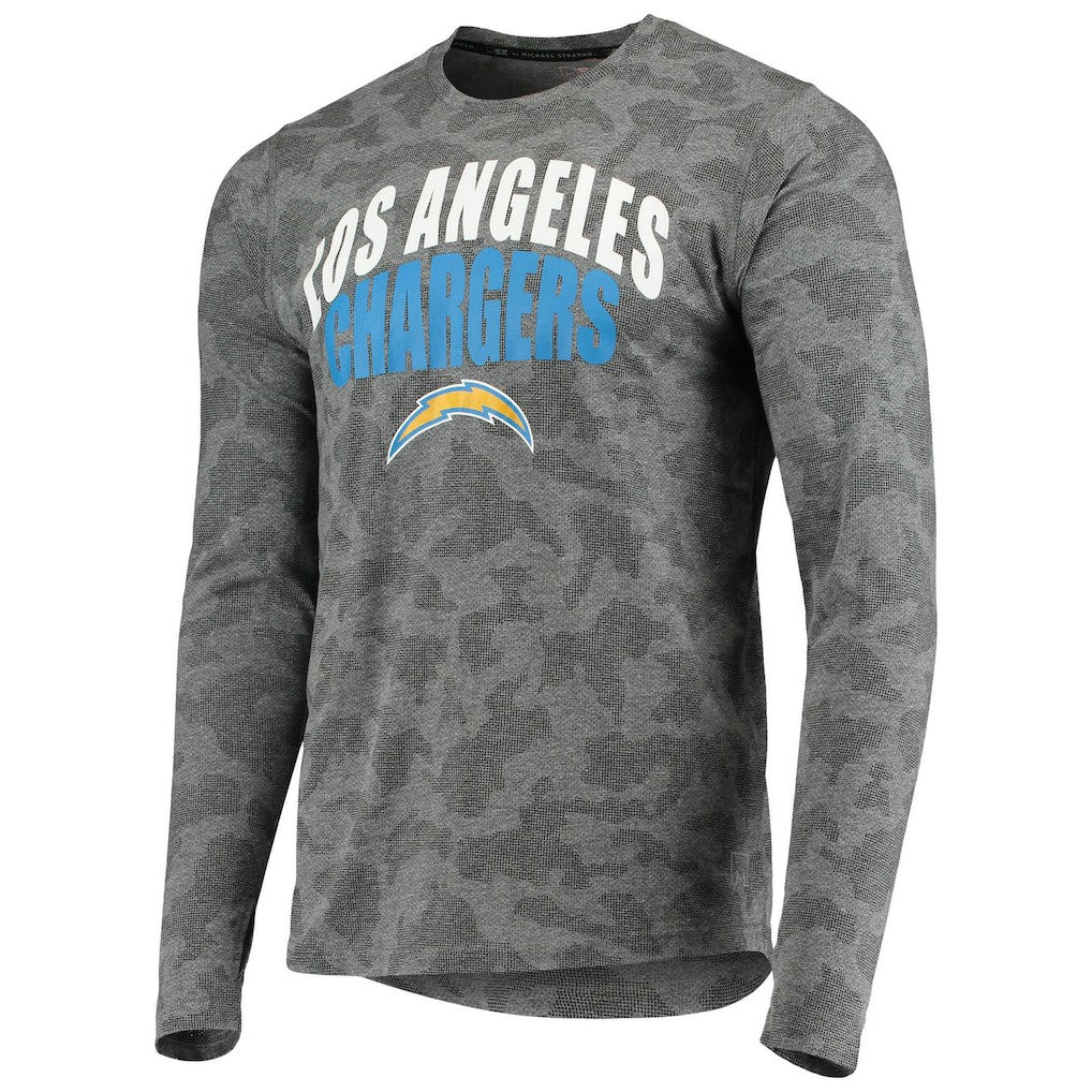 Los Angeles Chargers MSX by Michael Strahan Camo Performance Long Sleeve T-Shirt Black