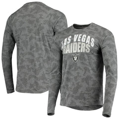 Las Vegas Raiders MSX by Michael Strahan Camo Performance Long Sleeve T-Shirt Black