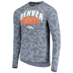 Denver Broncos MSX by Michael Strahan Camo Performance Long Sleeve T-Shirt Navy