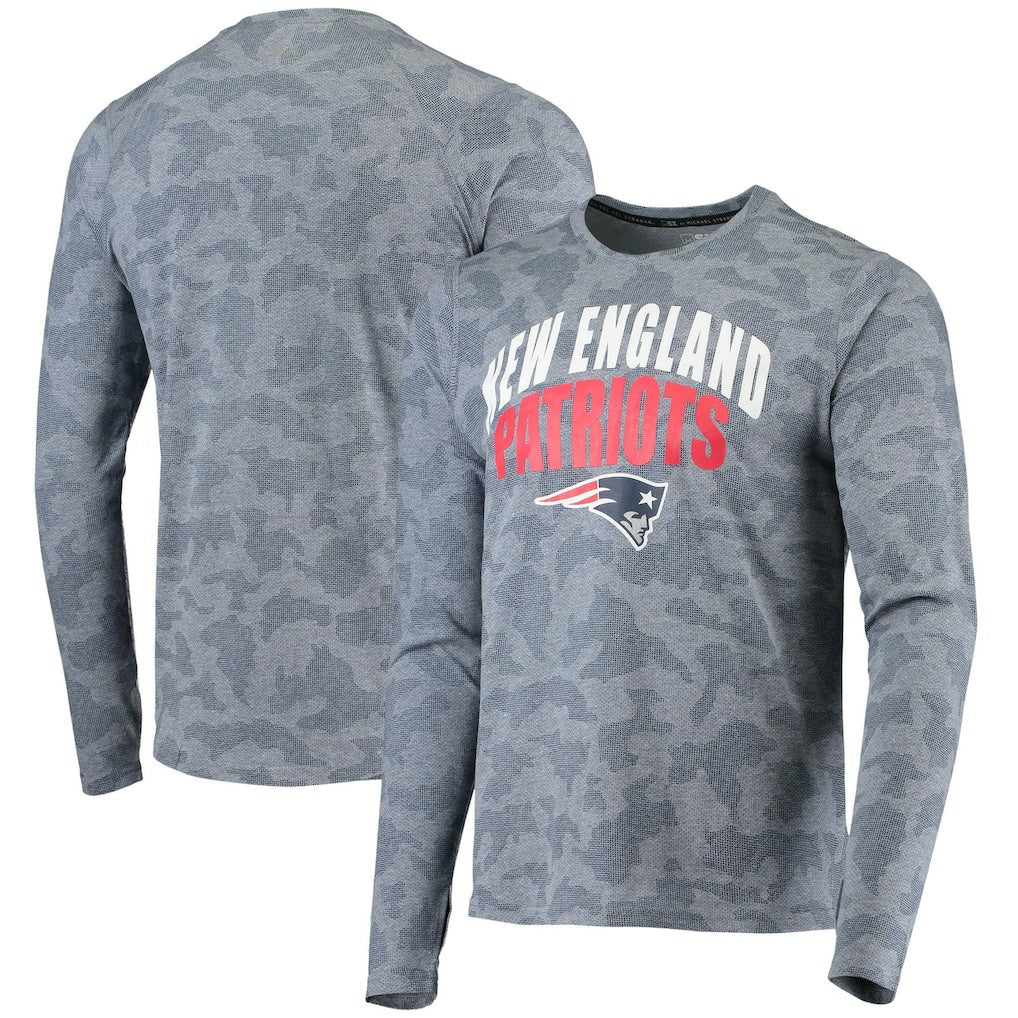 New England Patriots MSX by Michael Strahan Camo Performance Long Sleeve T-Shirt Navy