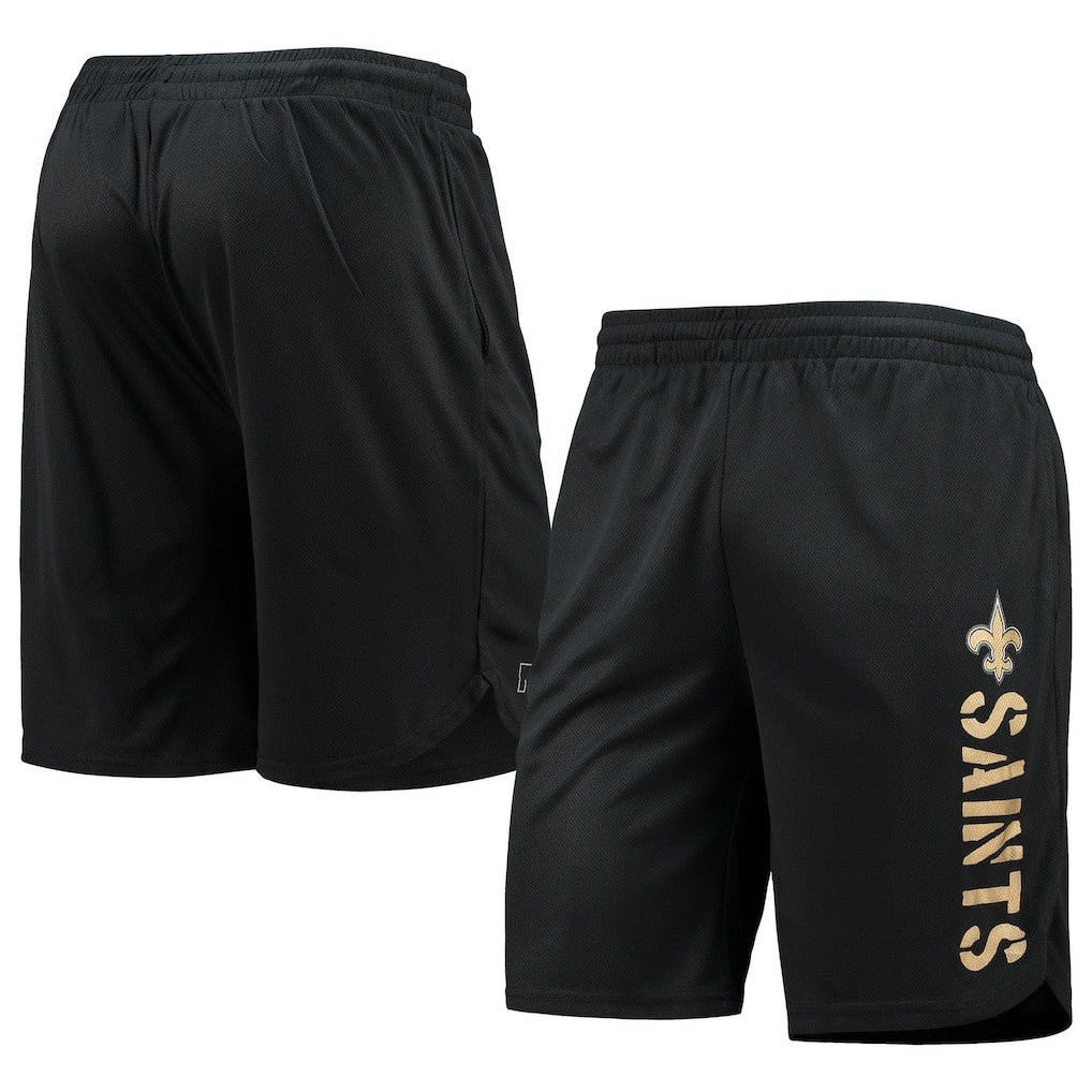 New Orleans Saints MSX by Michael Strahan Training Shorts Black