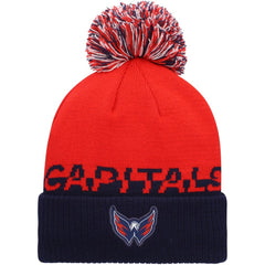 Washington Capitals adidas COLD.RDY Cuffed Knit Hat with Pom - Red/Navy - NHL 4360127