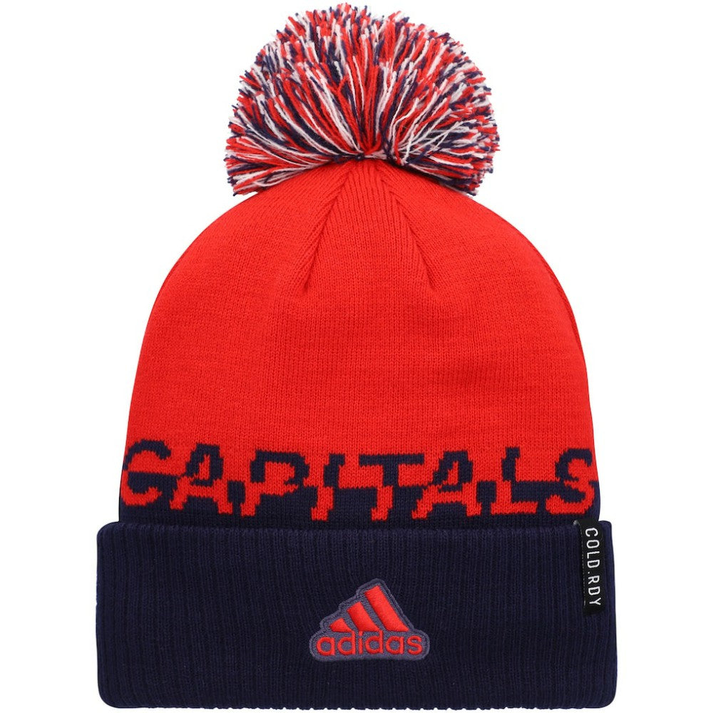 Washington Capitals adidas COLD.RDY Cuffed Knit Hat with Pom - Red/Navy - NHL 4360127
