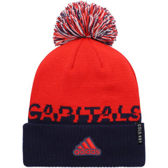 Washington Capitals adidas COLD.RDY Cuffed Knit Hat with Pom - Red/Navy - NHL 4360127