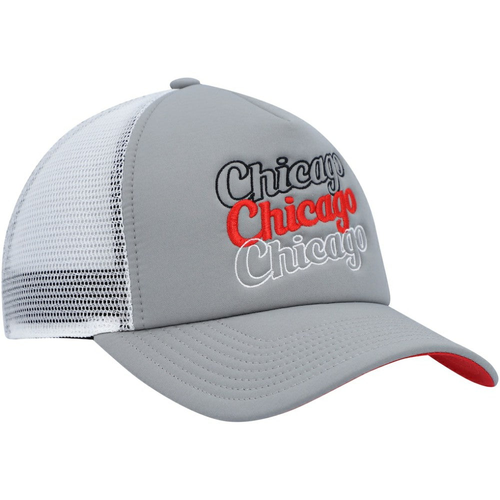 Chicago Blackhawks adidas Women's Foam Trucker Snapback Hat - Gray/White - NHL 4360295