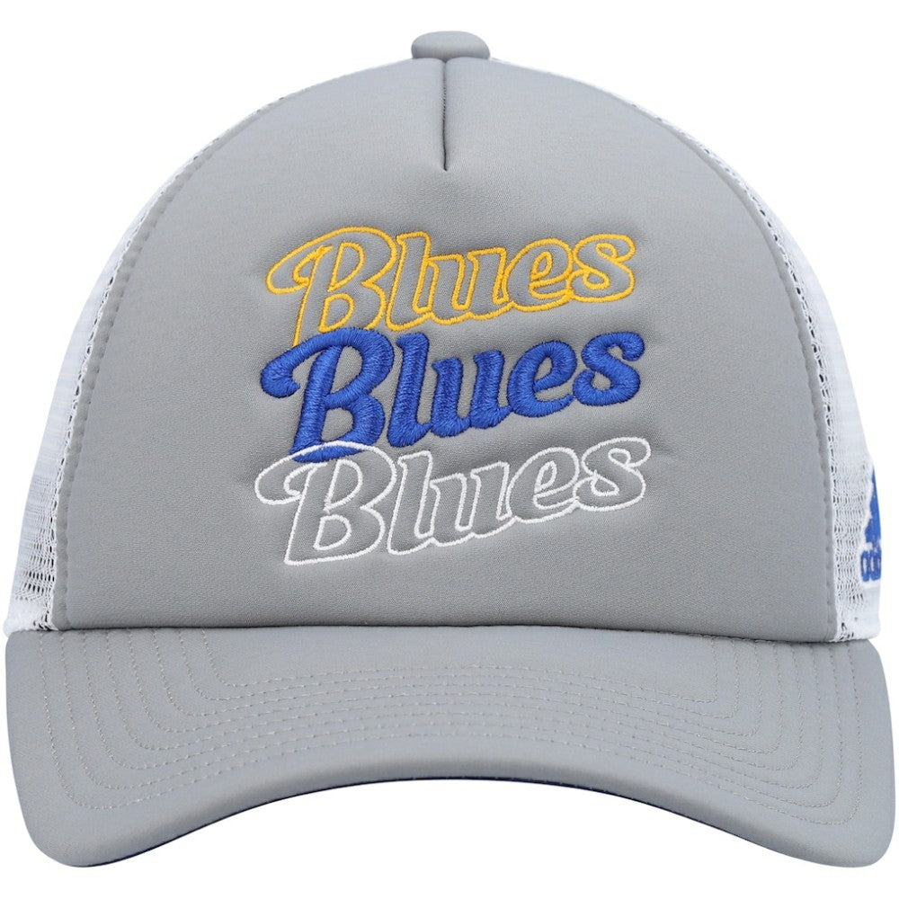 St. Louis Blues adidas Women's Foam Trucker Snapback Hat - Gray/White - NHL 4360315