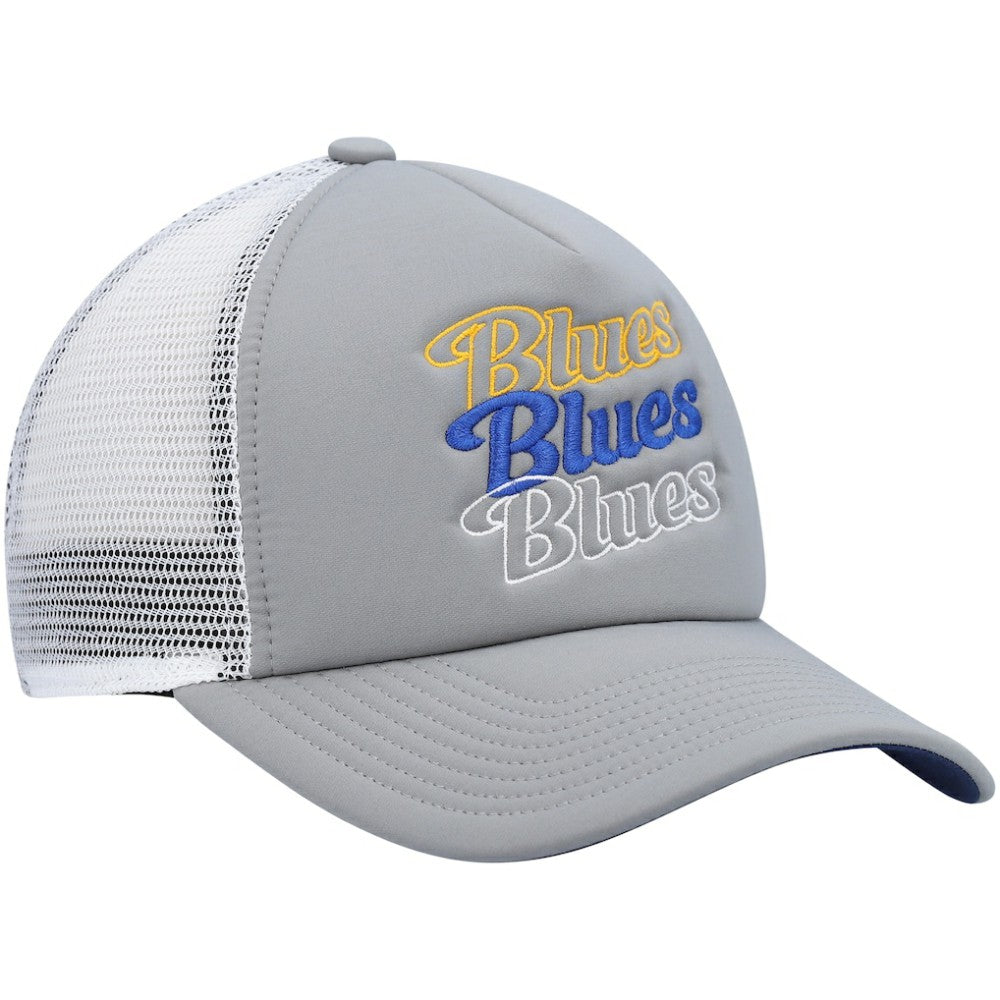 St. Louis Blues adidas Women's Foam Trucker Snapback Hat - Gray/White - NHL 4360315