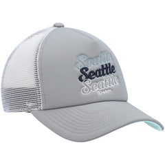 Seattle Kraken adidas Women's Foam Trucker Snapback Hat - Gray/White - NHL 4360323