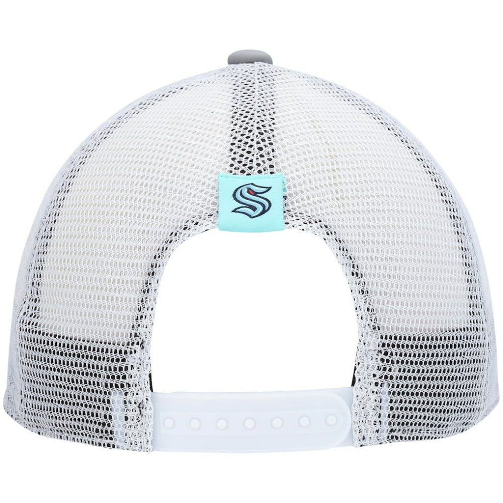 Seattle Kraken adidas Women's Foam Trucker Snapback Hat - Gray/White - NHL 4360323