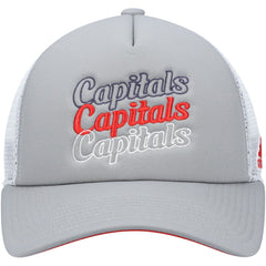 Washington Capitals adidas Women's Foam Trucker Snapback Hat - Gray/White - NHL 4360324