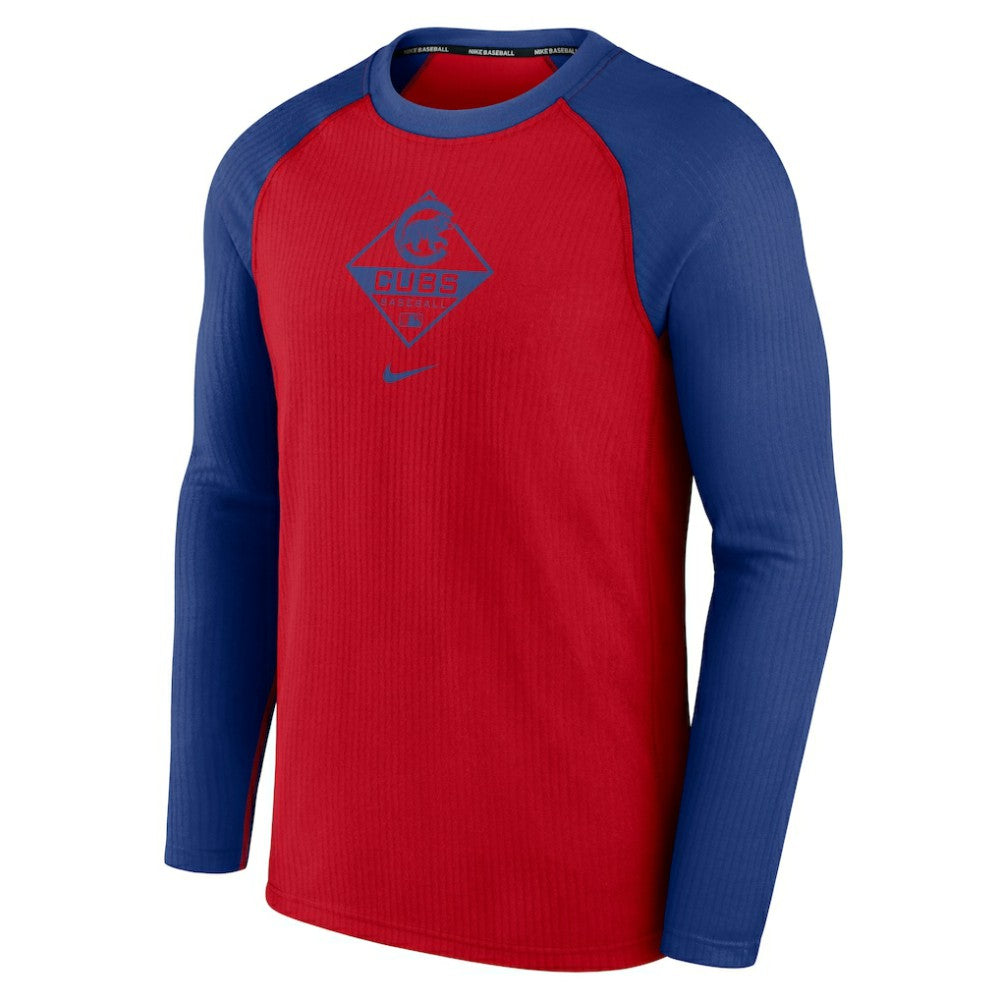 Chicago Cubs Nike Game Authentic Collection Performance Raglan Long Sleeve T-Shirt - Red/Royal - Nike Discount