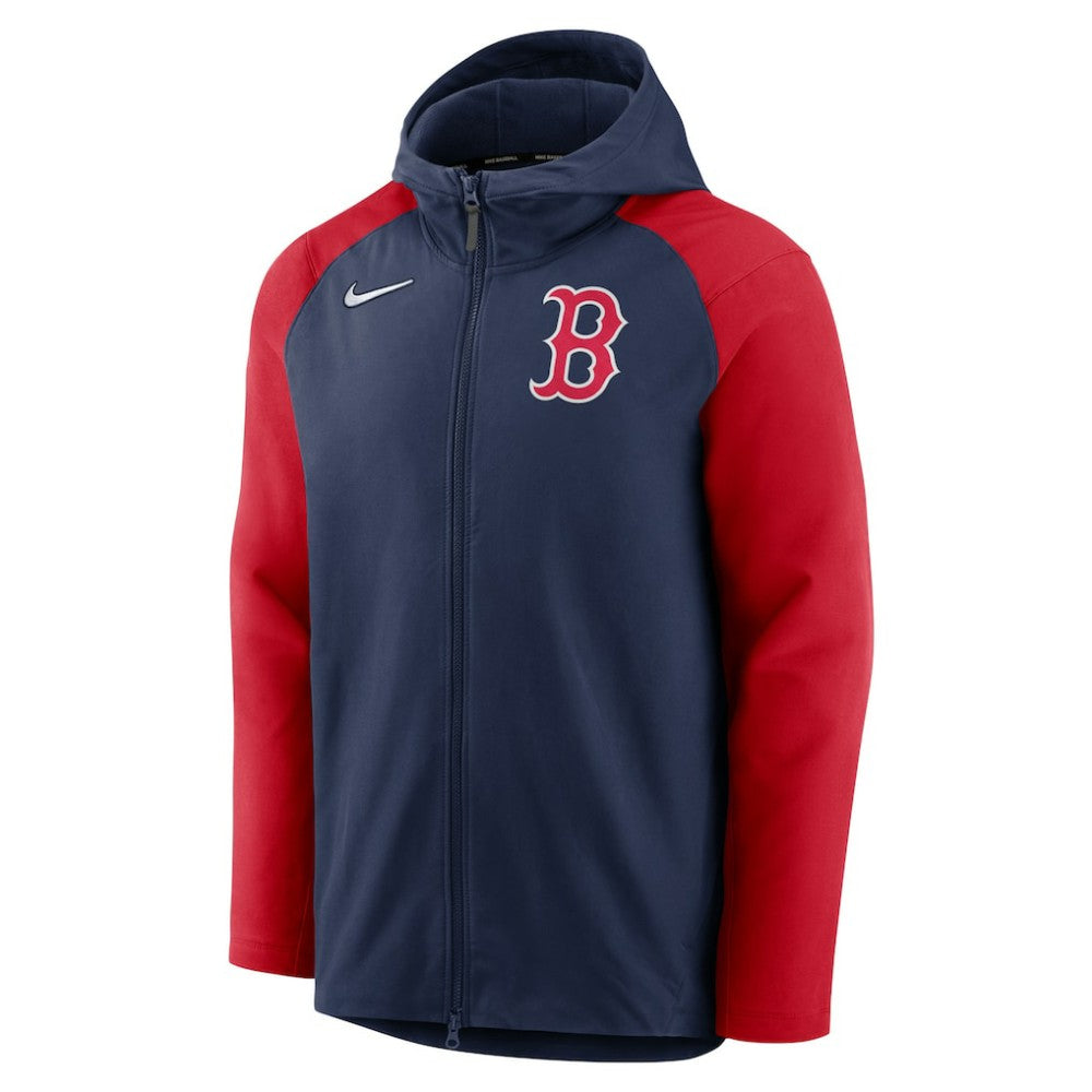 Boston Red Sox Nike Authentic Collection Performance Raglan Full-Zip Hoodie - Navy/Red - Nike Lifestyle