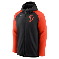San Francisco Giants Nike Authentic Collection Performance Raglan Full-Zip Hoodie - Black/Orange - Nike on Sale