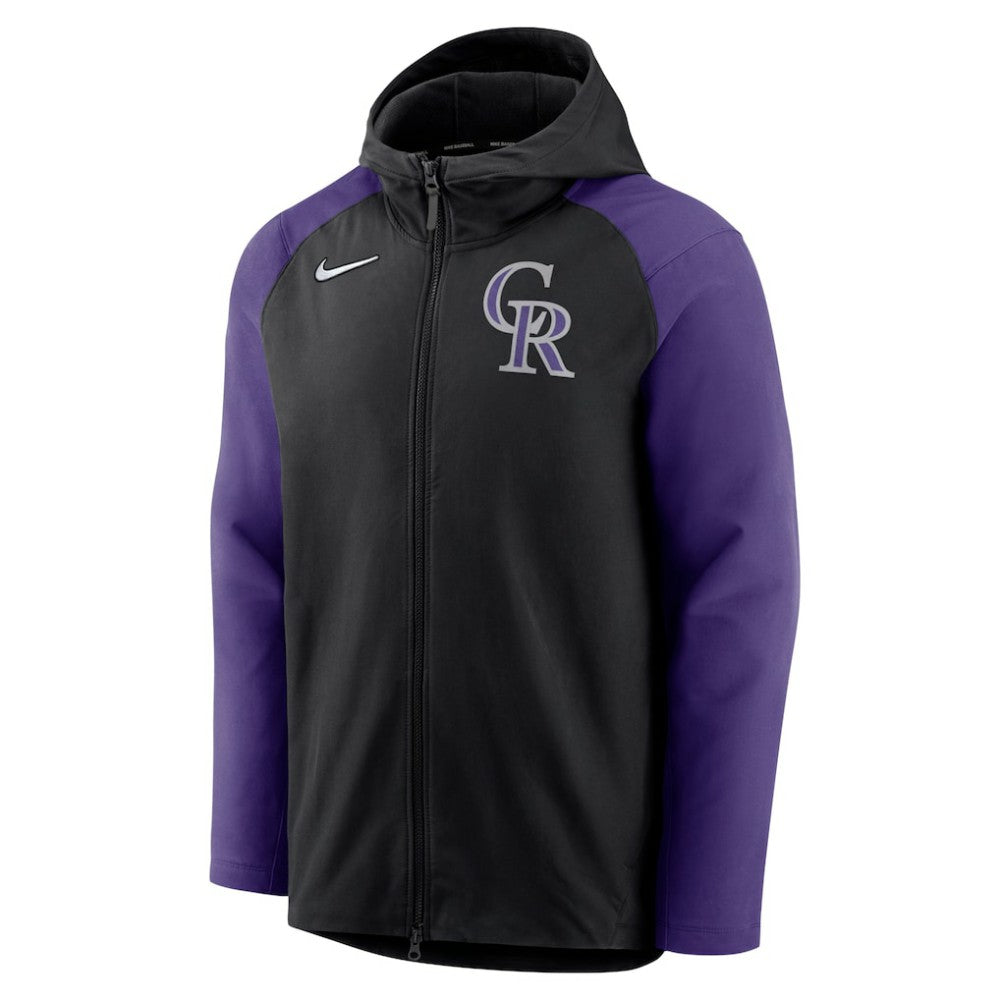 Colorado Rockies Nike Authentic Collection Performance Raglan Full-Zip Hoodie - Black/Purple - Nike Online