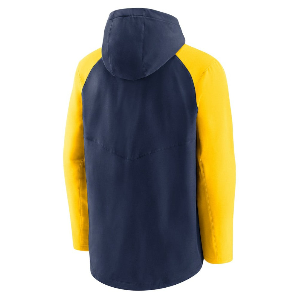 Milwaukee Brewers Nike Authentic Collection Performance Raglan Full-Zip Hoodie - Navy/Gold - Nike Lifestyle