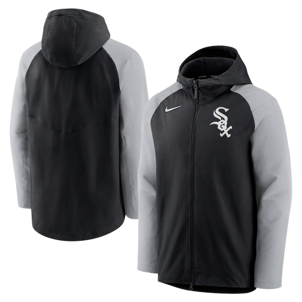 Chicago White Sox Nike Authentic Collection Performance Raglan Full-Zip Hoodie - Black/Gray - Nike Discount