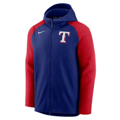 Texas Rangers Nike Authentic Collection Performance Raglan Full-Zip Hoodie - Royal/Red - Nike Discount